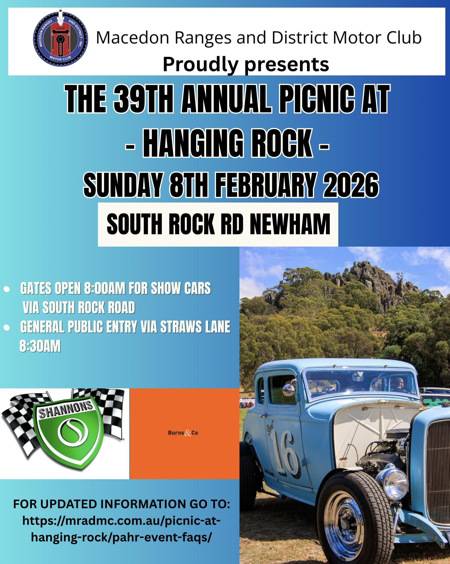 39th Annual Picnic at Hanging Rock
